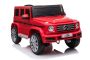 Coche eléctrico para niños Mercedes G500 12V, rojo, control remoto 2.4 GHz, entrada USB / SD, suspensión trasera, batería de litio, luces LED, licencia ORIGINAL