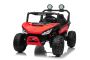 Coche eléctrico para niños T-REX Ride 4x4, dos plazas, 24V, rojo, reproductor MP3 con entrada USB/AUX, tracción 4x4, batería de litio, suspensión, control remoto, luces LED