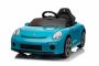 Coche eléctrico RUF GT 12V, azul, con puertas abatibles, control remoto 2,4 GHz, luces LED delanteras y traseras, entrada USB/Aux, batería de litio, 2 motores de 35W, licencia ORIGINAL