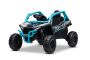 Coche eléctrico para niños Kawasaki TERYX KRX 1000 12V,azul, asiento individual, suspensión en el eje trasero, control remoto 2,4 GHz, batería de litio, 2 motores de 25W, armazones de protección abatibles, reproductor MP3 con entrada USB/AUX, con licenci