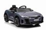 Coche eléctrico para niños Audi RS E-tron GT 12V, gris, asiento individual amplio, control remoto 2,4 GHz, entrada USB / AUX, Bluetooth, suspensión, batería de litio, luces LED, 2 motores de 25W, licencia ORIGINAL