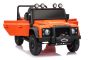 Coche eléctrico para niños Land Rover Defender 110 SVX 12V, naranja, tracción 4X4, luces LED, suspensión en ruedas delanteras y traseras, control remoto 2,4 GHz, entrada USB/Aux, Bluetooth, batería de litio, 4 motores de 25W, licencia ORIGINAL