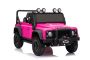 Coche eléctrico para niños Land Rover Defender 110 SVX 12V, rose, tracción 4X4, luces LED, suspensión en ruedas delanteras y traseras, control remoto 2,4 GHz, entrada USB/Aux, Bluetooth, batería de litio, 4 motores de 25W, licencia ORIGINAL