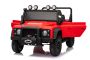 Coche eléctrico para niños Land Rover Defender 110 SVX 12V, rojo, tracción 4X4, luces LED, suspensión en ruedas delanteras y traseras, control remoto 2,4 GHz, entrada USB/Aux, Bluetooth, batería de litio, 4 motores de 25W, licencia ORIGINAL