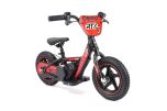 Bicicleta eléctrica para niños RIRIBIKE RTX3 24V (12"), rojo, Batería de litio, Motor de 100W, Freno de disco, Asiento de PU blando ajustable