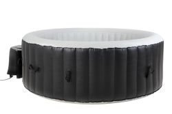 BeneoSpa NUEVO Spa de burbujas inflable portátil, bañera de hidromasaje, jacuzzi, negro-blanco