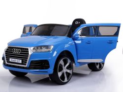 Coche Eléctrico Audi Q7 Quattro Nuevo, Azul, Licencia Original, Con Pilas, Apertura de Puerta, Asiento Individual, Motor 2 x, Batería de 12 V, Control Remoto de 2.4 Ghz, Ruedas de EVA Suave, Arranque Suave