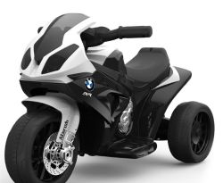 BMW S 1000 RR Triciclo eléctrico, motocicleta con batería, 3 ruedas, con licencia, 1x motor, batería de 6V, Negro