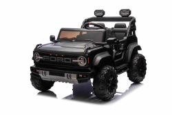 Ford Bronco XL Coche Eléctrico de Montar con Tracción en las Ruedas Traseras, Licenciado (Para Dos Ocupantes), Negro, Batería de Litio, Suspensión Alta, Dos Asientos, Eje Trasero Suspendido, Control Remoto de 2.4 GHz, Reproductor MP3 con Entrada USB, Luc
