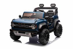 Ford Bronco XL Coche Eléctrico de Montar con Tracción en las Ruedas Traseras, Licenciado (Para Dos Ocupantes), Azul, Batería de Litio, Suspensión Alta, Dos Asientos, Eje Trasero Suspendido, Control Remoto de 2.4 GHz, Reproductor MP3 con Entrada USB, Luc