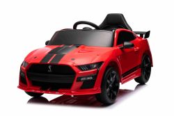 Coche eléctrico para niños Ford Shelby Mustang GT 500 Cobra, Rojo, Mando a distancia 2,4 GHz, Entrada USB, Luces LED, Motor 2 x 30W, Licencia ORIGINAL