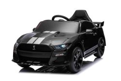 Coche eléctrico para niños Ford Shelby Mustang GT 500 Cobra, Negro, Mando a distancia 2,4 GHz, Entrada USB, Luces LED, Motor 2 x 30W, Licencia ORIGINAL