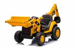 Excavadora Eléctrica Caterpillar con Licencia, con Cucharón de Nivelación y Excavación, Monoplaza, Amarilla, Entrada USB en Reproductor MP3, Tracción Trasera con 2 Motores de 30W y Batería de Litio