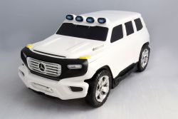 Kids Pull Along Equipaje con licencia de Mercedes-Benz Ener-G-Force- Bolso de viaje pequeño blanco