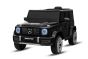 Coche eléctrico para niños Mercedes G nuevo, negro, licencia original, batería recargable, puertas abatibles, asiento individual, 2 motores, batería de litio, control remoto 2.4 GHz, suspensión trasera, arranque suave