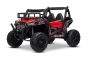 Coche Eléctrico Infantil Tipo UTV 24V, Rojo , con dos asientos de similpiel, Mando a distancia 2.4Ghz, 2 motores de 200 W, Batería de Litio, freno eléctrico, luces LED, ruedas de EVA blandas con suspensión, Reproductor MP3 con USB/SD.