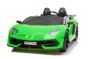 Coche Eléctrico Lamborghini Aventador 24V para dos usuarios, Pintura Verde, Reproductor MP4, Asientos de polipiel, Puertas de apertura vertical, Motor 2 x 45W, Batería 24V, 2.4 Ghz RC,  Ruedas EVA Suave, Suspensión, Arranque Suave