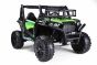  Coche eléctrico para niños UTV 24V, Verde, dos asientos de polipiel, Mando a distancia de 2,4Ghz, 2 X 200 W Motores, freno eléctrico, luces LED, Ruedas de EVA suaves con suspensión, Reproductor de MP3 con USB/AUX