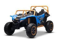 Electric Ride-on buggy Artic CAT XXL 4x4 24V, blue, two-seater, Soft EVA wheels, Powerful engines, Lithium battery, MP3 player with Bluetooth, Rear wheel suspension, leatherette seats, Licensed
