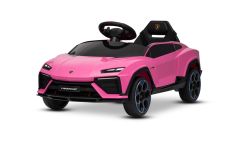 Coche eléctrico para niños Lamborghini Lanzador 12V con tracción trasera, con licencia (un solo asiento), roze, batería de litio, luces LED, asiento amplio, control remoto 2,4 GHz, reproductor MP3 con entrada USB/AUX y conexión Bluetooth