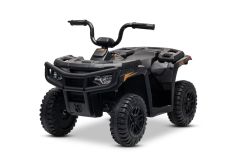 Quad eléctrico con licencia Arctic Cat 12V, tracción trasera, negro, luces LED, batería de litio, 2 motores de 25W