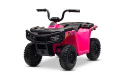 Quad eléctrico con licencia Arctic Cat 12V, tracción trasera, roze, luces LED, batería de litio, 2 motores de 25W