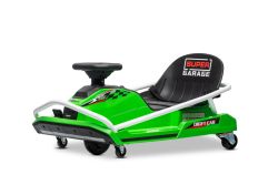 Beneo Motors Kart Eléctrico Drift 24V, verde, motor brushless de 300W, batería de litio, modo drift con velocidad de hasta 14 km/h, chasis de acero resistente, cinturón de seguridad, asiento deportivo, volante multifunción