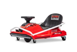 Beneo Motors Kart Eléctrico Drift 24V, rojo, motor brushless de 300W, batería de litio, modo drift con velocidad de hasta 14 km/h, chasis de acero resistente, cinturón de seguridad, asiento deportivo, volante multifunción