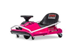 Beneo Motors Kart Eléctrico Drift 24V, rose, motor brushless de 300W, batería de litio, modo drift con velocidad de hasta 14 km/h, chasis de acero resistente, cinturón de seguridad, asiento deportivo, volante multifunción