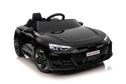 Coche eléctrico para niños Audi RS E-tron GT 12V, negro, asiento individual amplio, control remoto 2,4 GHz, entrada USB / AUX, Bluetooth, suspensión, batería de litio, luces LED, 2 motores de 25W, licencia ORIGINAL