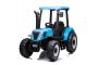 Tractor eléctrico con asiento NEW HOLLAND-T7 12V, Azul, Monoplaza, Asiento de cuero, Reproductor MP3 con entrada USB, Tracción trasera, Motor 2x 35W, Ruedas EVA, Control remoto 2.4 GHz, Licencia original