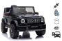 Mercedes G New, color negro, con licencia original, batería, puertas que se abren, asiento individual, 2 x motor, batería de 12 V, control remoto de 2.4 Ghz, suspensión trasera, arranque suave
