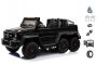 Mercedes-Benz G63 6X6 Coche de juguete de montaje eléctrico, reproductor de MP3, 2,4 GHz, 12 V 14 AH, caja de batería extraíble, 4 X MOTOR, control remoto, asiento de cuero sintético, ruedas EVA, radio FM, servomotor, negro, monoplaza