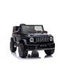 Mercedes G New, color negro, con licencia original, batería, puertas que se abren, asiento individual, 2 x motor, batería de 12 V, control remoto de 2.4 Ghz, suspensión trasera, arranque suave