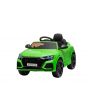 Coche eléctrico Audi RSQ8, Verde, Entrada USB / SD, Asiento de polipiel, Motor 2x 35W, Batería 12V / 7Ah, Control remoto 2.4 Ghz, Ruedas EVA blandas, Luces LED, Arranque suave, Licencia ORIGINAL