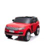 Range Rover Ride-On eléctrico, rojo, asiento doble de polipiel, pantalla LCD con entrada USB, unidad 4x4, batería 2x 12V7Ah, ruedas EVA, ejes de suspensión, arranque con llave, control remoto Bluetooth 2.4 GHz