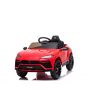Paseo eléctrico en automóvil Lamborghini URUS, rojo, con licencia original, alimentado por batería, puertas de apertura vertical, 2x motor, batería de 12 V, control remoto de 2.4 Ghz, ruedas suaves de EVA, suspensión, arranque suave
