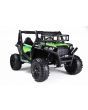  UTV 24V, Verde, dos asientos de polipiel, Mando a distancia de 2,4Ghz, 2 X 200 W Motores, freno eléctrico, luces LED, Ruedas de EVA suaves con suspensión, Reproductor de MP3 con USB/AUX