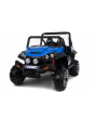 Electric Ride-On Toy Car RSX Blue - 2.4Ghz, 24V, 4 X MOTOR, remote control, two-seats in leather, Soft EVA wheels, FM Radio, Bluetooth