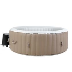 BeneoSpa NUEVO Spa de burbujas inflable portátil para 6 personas, tubo caliente, jacuzzi, marrón-blanco