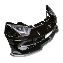 Parachoques delantero con faros incluidos - Lamborghini Aventador Biplaza pintado de negro