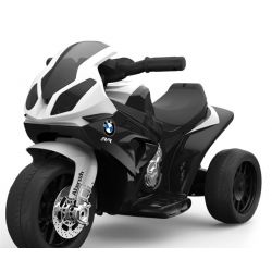 BMW S 1000 RR Triciclo eléctrico, motocicleta con batería, 3 ruedas, con licencia, 1x motor, batería de 6V, Negro