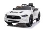 Coche eléctrico con conductor Ford Mustang 24V, blanco, Ruedas Soft EVA, Motores 2 x 16000 rpm, Batería 24V, Mando a distancia 2,4 GHz, Reproductor MP3 con USB, Licencia ORIGINAL