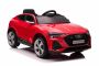 Coche eléctrico con conductor Audi E-tron Sportback 4x4 rojo, Asiento de polipiel, mando a distancia de 2,4 GHz, ruedas Eva, entrada USB / Aux, Bluetooth, suspensión en todas las ruedas, batería 12V / 7Ah, luces LED, ruedas Soft EVA, 4 X 25W motor, licenc