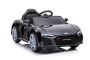 Coche eléctrico Audi R8 Spyder NUEVO tipo, Negro, Licencia original, Funciona con pilas, Puertas que se abren, Asiento de plástico, 2x Motor de 25 W, Batería de 12 V, Control remoto de 2,4 Ghz, Arranque suave, Reproductor MP3