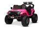 Coche eléctrico para niños Beneo Motors OFFRIDE 4x4² biplaza 12V, rosa, reproductor MP3 con entrada USB/AUX, tracción 4x4, batería de litio, enormes ruedas EVA con suspensión en las ruedas traseras, control remoto, luces LED.