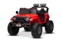 Coche eléctrico para niños Beneo Motors OFFRIDE 4x4² biplaza 12V, rojo, reproductor MP3 con entrada USB/AUX, tracción 4x4, batería de litio, enormes ruedas EVA con suspensión en las ruedas traseras, control remoto, luces LED.
