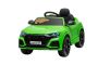 Coche eléctrico Audi RSQ8, Verde, Entrada USB / SD, Asiento de polipiel, Motor 2x 35W, Batería 12V / 7Ah, Control remoto 2.4 Ghz, Ruedas EVA blandas, Luces LED, Arranque suave, Licencia ORIGINAL