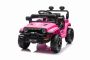 Coche eléctrico para niños OFFROAD NEW con tracción trasera, rosa, batería de litio, chasis alto, asiento ancho, suspensión en las ruedas traseras, control remoto de 2.4 GHz,  luces LED