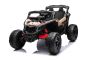 Coche eléctrico para niños Can-am Maverick Monoplaza con tracción 4X4, Negro, Suspensión independiente, Mando a distancia 2,4 Ghz, 4 Motores de 35W, Ruedas EVA, Asiento de piel, Reproductor MP3 con entrada USB/AUX, Licenciado